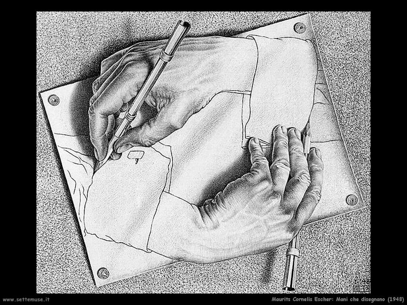 m_c_escher_007_mani_che_disegnano_1948 mani che disegnano